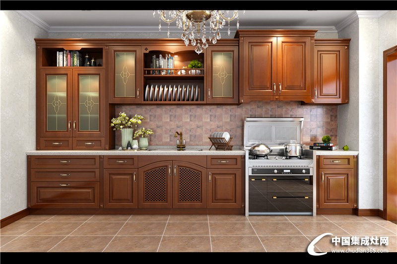 时哥整体厨房实木系列装修效果图，欧式风格整体橱柜