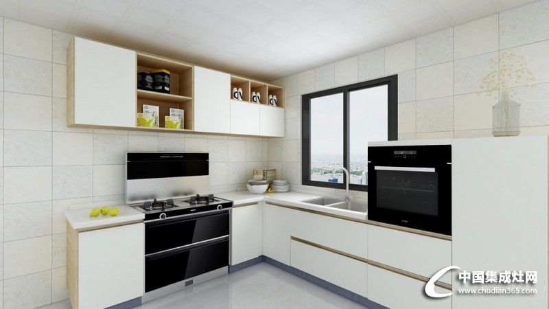 北斗星A3系列集成灶整体厨房装修效果图