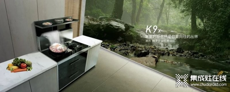 潮邦集成灶K9x产品厨房装修效果图