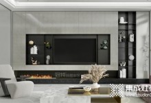 冠特定制家具丨多功能电视背景墙 质感高定设计