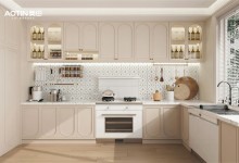 奶油风装修设计+奥田白色集成灶，才是厨房治愈系顶流！